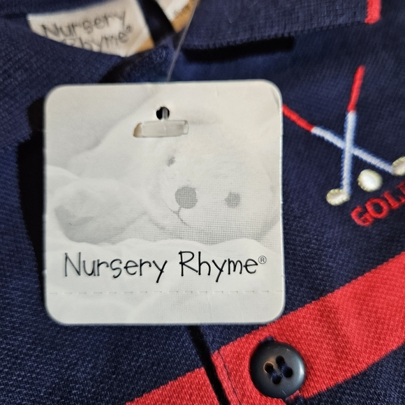 Golf Romper NEW Nursery Rhymes Size 18 months Dark Blue Romper Golf Embroidery - Picture 4 of 9